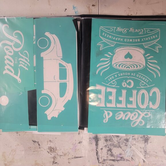 Bundle 1 ~ Reusable Silk Screen Stencils ~ 18 x 15 Binder ~ Farmhouse, Gnomes - Picture 16 of 16